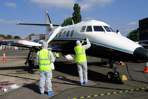 G-RAVL in use by the Cranfield Safety and Accident Investigation Centre